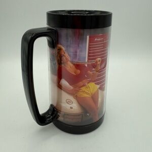 Vintage Snap-On Tools Pin-Up Girl Thermo-Serv Travel Mug 1980 Retro Mechanic Cup